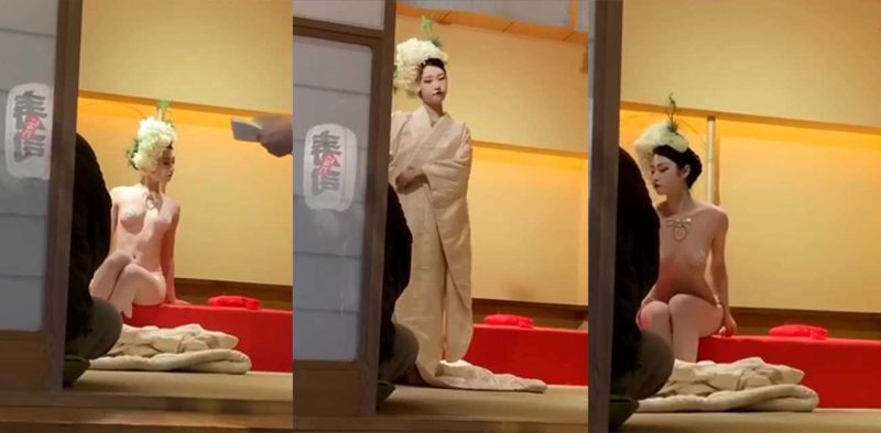 日本高端寿司人体宴偷拍视频流出 艺妓美女优雅褪下和服 露出不着寸缕白嫩肉体 秀色可餐引人遐想！-51吃瓜网