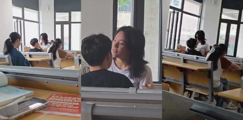校园课堂情侣公然做爱 女友无视周围同学眼光主动上位骑乘 事后竟然一脸满足 这是真饥渴了啊！-51吃瓜网