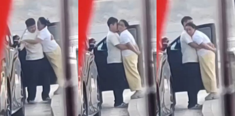 上海浦东机场路边 年轻小伙跟老阿姨缠绵时刻被偷拍 我觉得这个埃尔法我也能坐！-51吃瓜网