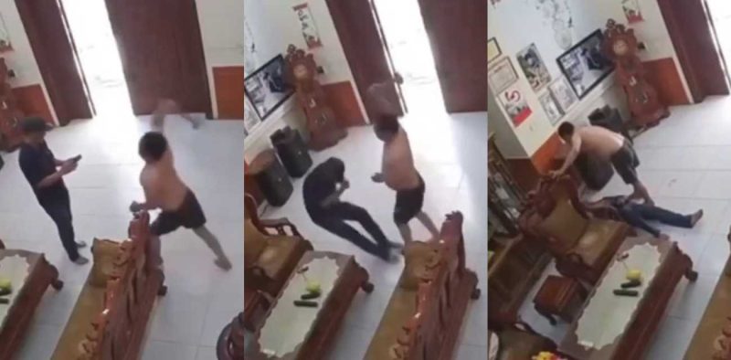 光膀男子手持铁锤狠砸邻居 一锤下脑浆迸裂当场躺平 随后还连砸十几下！完整版监控画面曝光 胆小勿入！-51吃瓜网