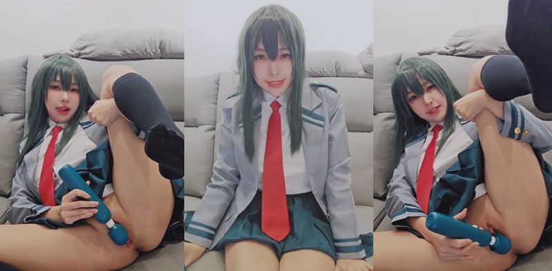 顶流福利姬 慕慕Momo 最新COS绝美蛙吹梅雨 大黑牛自慰被细狗男友发现 当场打桩爆操！-51吃瓜网